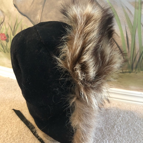 Raccoon Aviator Hat with Melton top - Picture 5 of 6